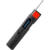 Hidden Camera Detectors, Listening Device Detector, GPS Tracker Detector, Anti-Spy Detector, Bug Detector Electronic Sweeper, RF Signal Detector, 5 Levels Sensitivity 4 Modes, 30H Working Time Black