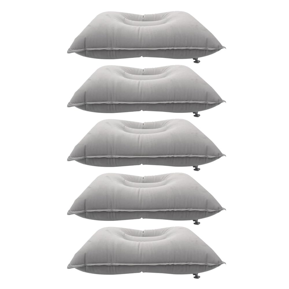 DONGKER 5PCS Inflatable Travel Pillows,PVC Square Air Pillow for Camping Hiking Home Office Sleeping Airplane Trip