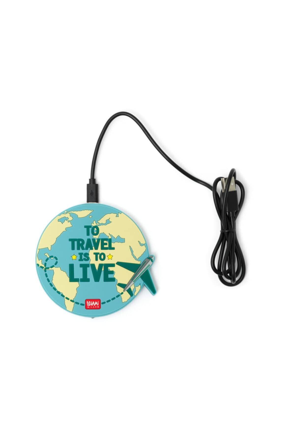 Legami Super Fast 40033229 Wireless Charger for Smartphone, Multicoloured (Travel)