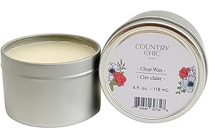 COUNTRY CHIC PAINT Furniture Wax - 100% Natural Sealant for Chalk Furniture Paint or Raw Wood, Light Protection, Easy To Apply, No Odor, Eco-Friendly - 7 Color Choices - Clear (8 oz)
