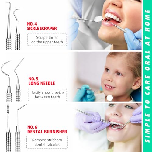 G.CATACC Dental Tools, Dental Hygiene Kit, Plaque Remover for Teeth