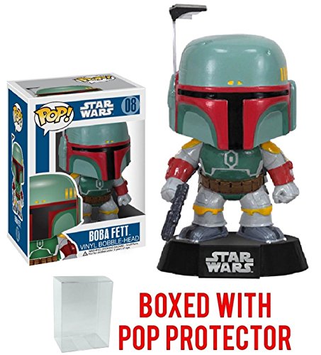 Funko Pop! Star Wars: Boba Fett #08 Vinyl Bobble-Head Figure (Bundled with Pop Box Protector Case)