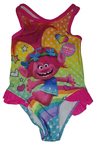 Toddler Girls Trolls 1 Piece Swimsuit - 3T