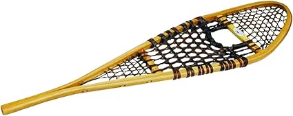 Amazon Com Gv Snowshoes Huron Rawhide Snowshoes 14x48 Wooden Snowshoes Sports Outdoors