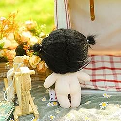 niannyyhouse 20cm Plush Doll Black Hair Girl