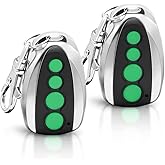 TOPENS M12 Remote Control 4-Button Transmitter for Automatic Swing Sliding Gate Opener 2-Pack Wireless Transmitter Key Fobs Security Gate Controller with Keychain