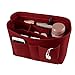Enerhu Felt Insert Bags Handbag Tote Purse Organizer 10 Pockets Bag in Bag Backpack Travel Storage Pockets Red M