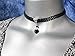 Twilight's Fancy Swarovski Crystal Heart Pendant Choker (Jet Black, Large)