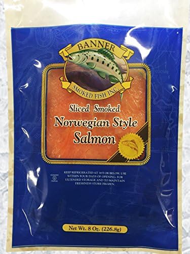 Sliced Norwegian Style Smoked Salmon, 8 Oz. PKG, 12 PCS