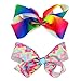 Habibee 15 Pcs 6 Inch Grosgrain Ribbon Toddlers Baby Girls Hair Bows Rainbow Bow Hair Accessories Alligator Hair Clips for Girls
