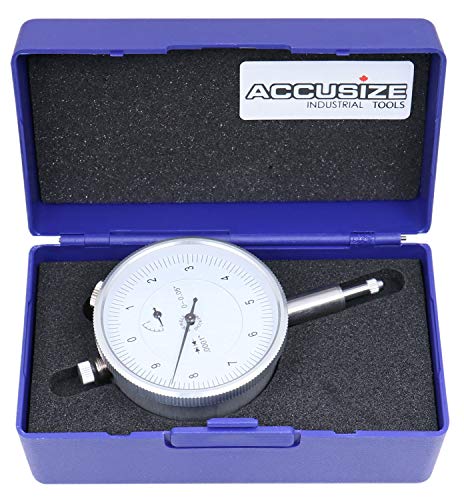511fIahiU4L Accusize Industrial Tools Agd2 Style 0-0.05'' by 0.0001'' Dial Indicator with Lug Back, P900-S097