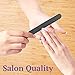 100/180 10 Pack Nail File/Emery Board with 2 Piece Buffer Block Set - for Smooth & Shiny Nails - Home or Professional Manicure/Pedicure Kit