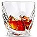 Helix Whiskey Glasses, Double Old Fashioned Rocks Glass - Set of 2 with Heavy Base, Lead-Free Crystal Clarity Fits Large Ice Cube - Barware Gift for Men - For Scotch Liquor, Irish Whisky, Bourbon