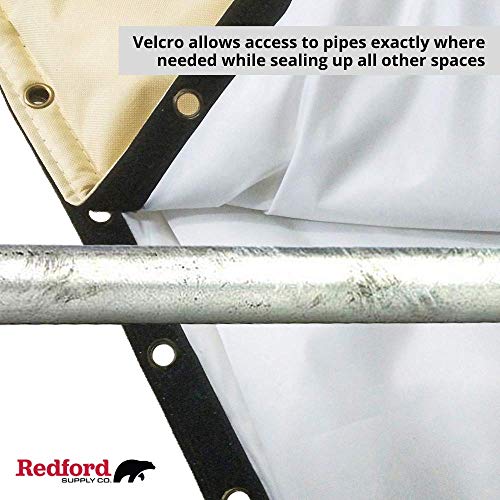 Redford Supply Customizable Backflow Preventer Insulation Outdoor Pipe Cover for Winter Freeze