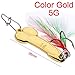 Zooarts Bait Tackle Hooks Penis Spoon Fishing Lure 5g-20g with Feather Hooks Gold/Silver Metal Bait Tackle