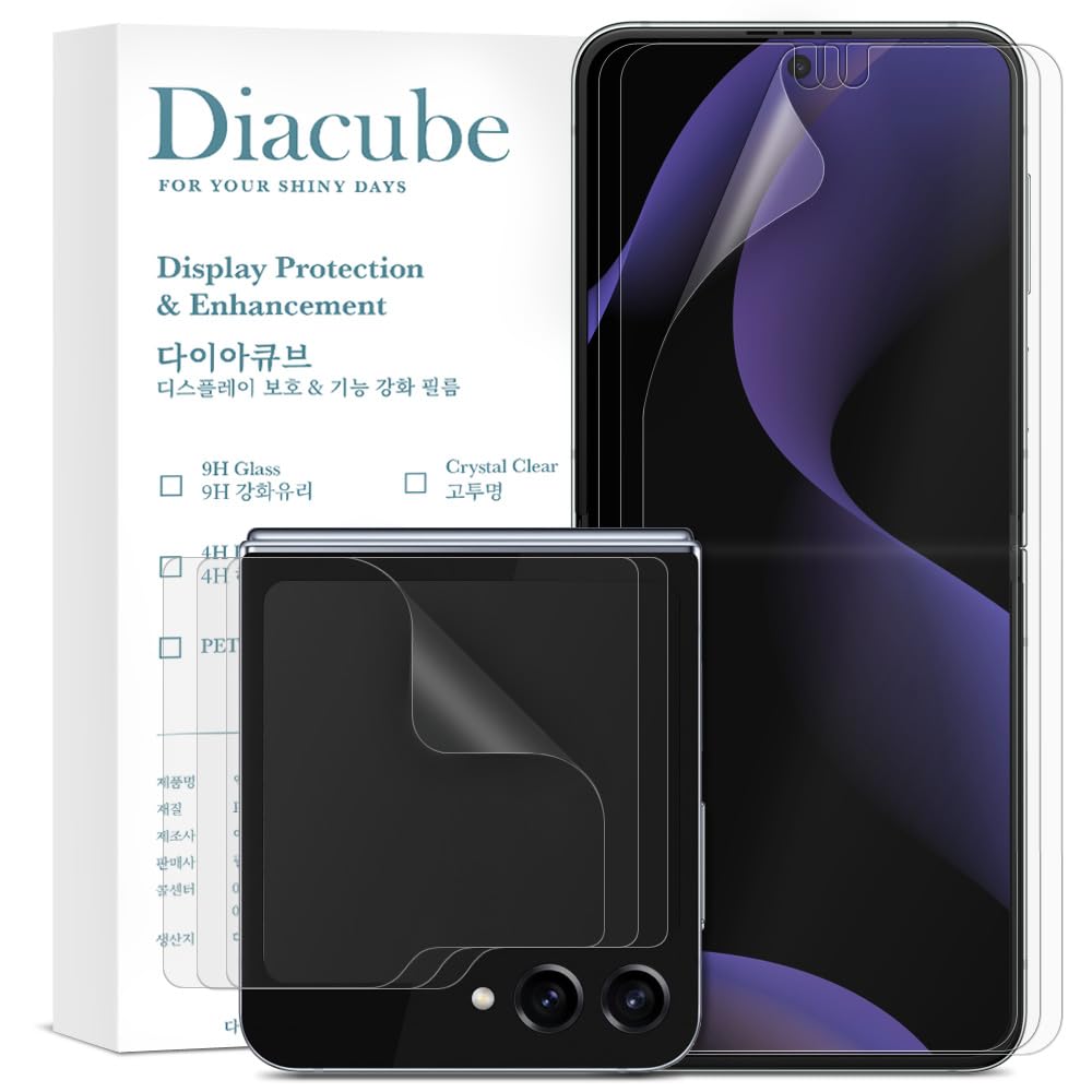 Photo 1 of [3SET 6PCS] For Samsung Galaxy Z Flip 6, EPU+TPU Anti-Glare Matte Screen Protector, 3 Pack Full Covered Inside + 3 Pack Outer Film, Anti-Fingerprint, Self-Healing, Easy Installation with Alignment Jig