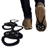 Ice Cleats For Men & Women - Fit on Most Shoes & Boots, Prevent Slipping on Ice and Snow - Snow Grips Provide Stability - Make Winter Walking Safer, 2PCS by Perfect Life Ideas