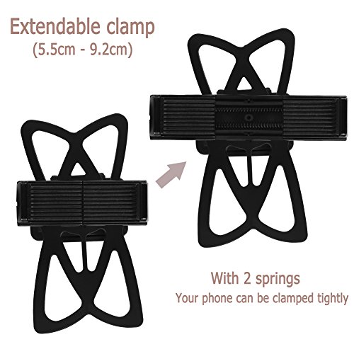 Bike Phone Holder YIANERM Universal Bike Mount Motorcycle Phone Holder with Non-Slip Straps Handlebar Cradle Holder for Samsung Galaxy iPhone 7 7 Plus 6s Plus More Smartphones
