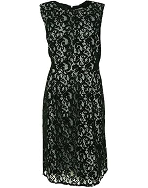 Women's Plus-Size Lace Fit and Flare Dress
