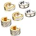 Aroncent Stainless Steel Unique Small Hoop Earrings for Men 3 Pairs Huggie Earrings