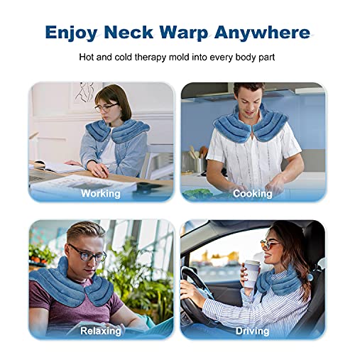 Microwave Heating Pad for Neck and Shoulders, Additional Large Weighted