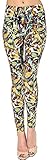 Lush Moda Extra Soft Leggings with Designs- Variety of Prints - Yellow Paisley