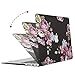 MOSISO Compatible with MacBook Air 13 inch Case (Models: A1369 & A1466, Older Version 2010-2017 Release), Plastic Pattern Hard Shell Case & Keyboard Cover & Screen Protector, Purple Peony
