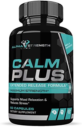 Calm Plus Anti Anxiety Formula for Stress Relief by Alpha Strength Labs - 60 Capsules