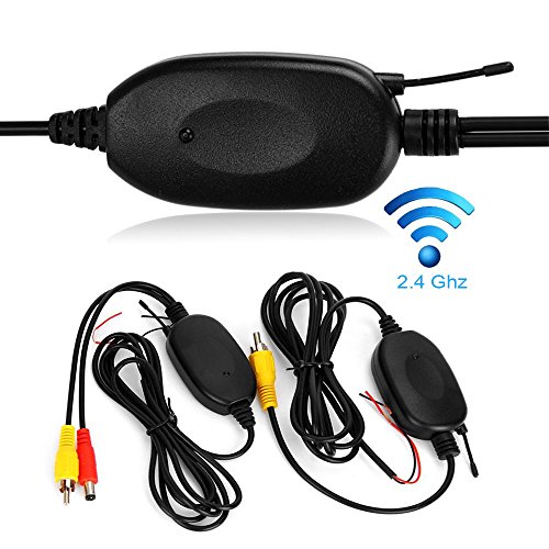 LYNN Wireless Color Video Transmitter and Receiver for the Vehicle Backup Camera/Front Car Camera (Wireless A= with Reverse Trigger line)