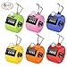 AJUNE Hand Tally Counter, Pack of 6 Color Counter Clicker 4 Digit Mechanical Palm Click Counter Assorted Color Hand Held Counter Clicker for Sport Stadium Coach Casino School Golf and Other Event