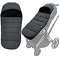 Feliliber Stroller Warm Footmuff Compatible with Cybex Priam & Cybex Mios & Cybex Balios, Stroller Repellent Winter Bunting Bag - Soft Lining and Splashproof Surface - Machine Washable (Black)