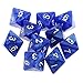 Jili Online 10pcs 8 Sided Dice D8 Polyhedral Dice for Dungeons and Dragons Roley playing Games Dice Gift Blue
