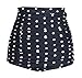 Polkra Women's High Waisted Vintage Ruched Swim Short Gathered Bikini Bottoms