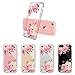 iPhone 7 Case, iPhone 8 Cover, MOSNOVO Floral Pink Rose Flower Clear Design Transparent Plastic Hard with TPU Bumper Protective Back Phone Case for Apple iPhone 7 (2016) / iPhone 8 (2017)
