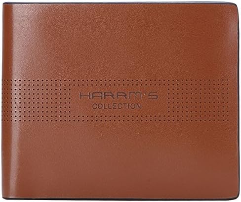 Harrms mans Bifold Genuine Leather Wallets for men with Ltalian Cowhide