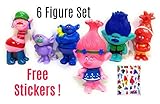 Trolls Figurines Poppy Playset Collectible Toys 6 pcs 3