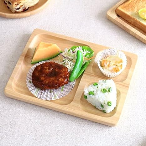 Amazon Co Jp ナチュラルウッド ランチプレート ランチプレート