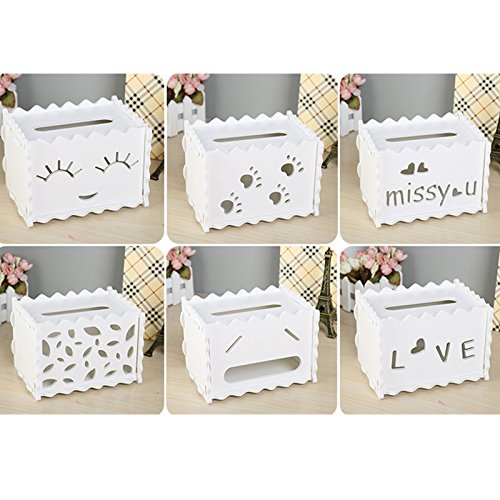 Neaer DIY Wooden Plastic Tissue Box Dispenser Napkin Holder Paper Home Car Napkins Holder Home Organizer Decoration Storage Box