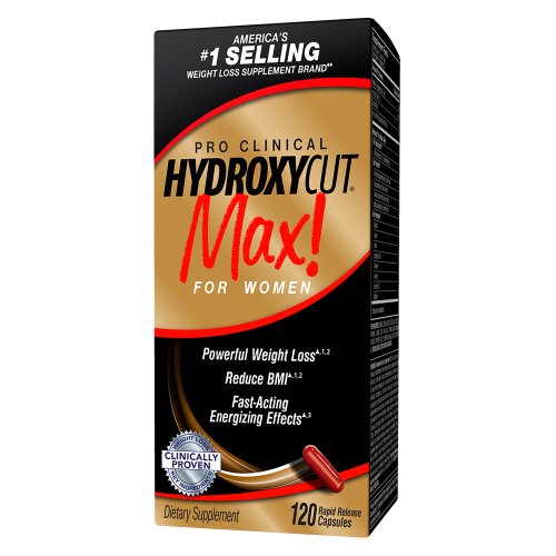 Hydroxycut Max-Pro Clinical Weight Loss For Women, 120 Capsules, Fast-Acting Energizing Effects image