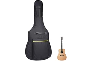 Guitar Bag 41 Inch Soft Acoustic Guitar Case with 2 Pockets 5mm Thick Padding Water Resistent Electric Case Gig Bag for Class