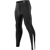 qualidyne Men's Cycling Pants 4D Padded Road Bike Bicycle Tights Outdoor Biking Long Leggings