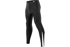 qualidyne Men's Cycling Pants 4D Padded Road Bike Bicycle Tights Outdoor Biking Long Leggings