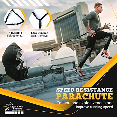 Big-B-Pro-Sports-Speed-Agility-Training-Set-Includes-Ladder-20-Cones-with-Holder-Running-Parachute-Jump-Rope-Resistance-Bands-and-Hurdles-for-Training-Football-Soccer-and-Basketball-Athletes