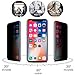 homy Premium Privacy Screen Protector Kit for iPhone Xs Max 6.5 inch [2-Pack] 1x Tinted High Clarity Japanese Tempered Glass, 1x Full Black Anti Spy Filter + 2X Camera Lens Cover, Case Friendly, 9H