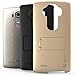 LG G4 Case - VENA Legacy [Dual Layer Protection |Shock Absorption] Heavy Duty Cover with Kickstand [+1 HD Clear Screen Protector] for LG G4 2015 (Compatible With Leather LG G4) (Champagne Gold & Black)