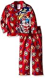 Paw Patrol Little Boys' Ruff Ruff Rescue 2-Piece Pajama Coat Set, Red, 2T