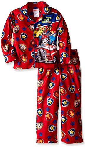 Paw Patrol Little Boys' Ruff Ruff Rescue 2-Piece Pajama Coat Set, Red, 2T by Nickelodeon