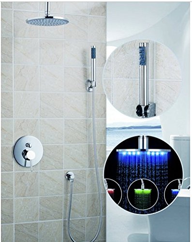 Gowe Chrome Brass Ceiling Mounted Shower Head Bathroom Rain 8