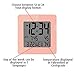 MARATHON Digital Desktop Clock, Pink - Easy-to-Read 3.5” Display with Temperature & Date - Includes Alarm with Snooze & Backlight