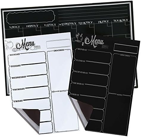 Weekly Planner, Meal Planner,Planner Board,Loftstyle Weekly Calendar Board,Magnetic Refrigerator Board, Keep Everything Organized, White Board Weekly Calendar Weekly Planner Included